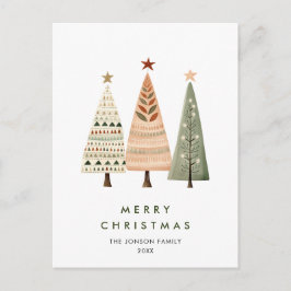 Cartões de natal de Natal Elegante Pine Tree