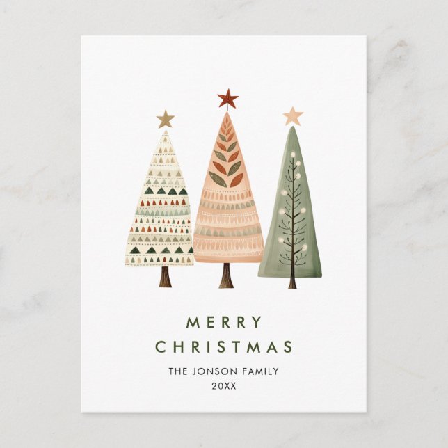 Cartões de natal de Natal Elegante Pine Tree (Frente)