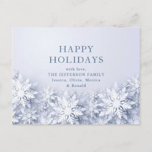 Cartões de natal de Natal Elegante Snowflakes