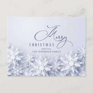 Cartões de natal de Natal Elegante Snowflakes