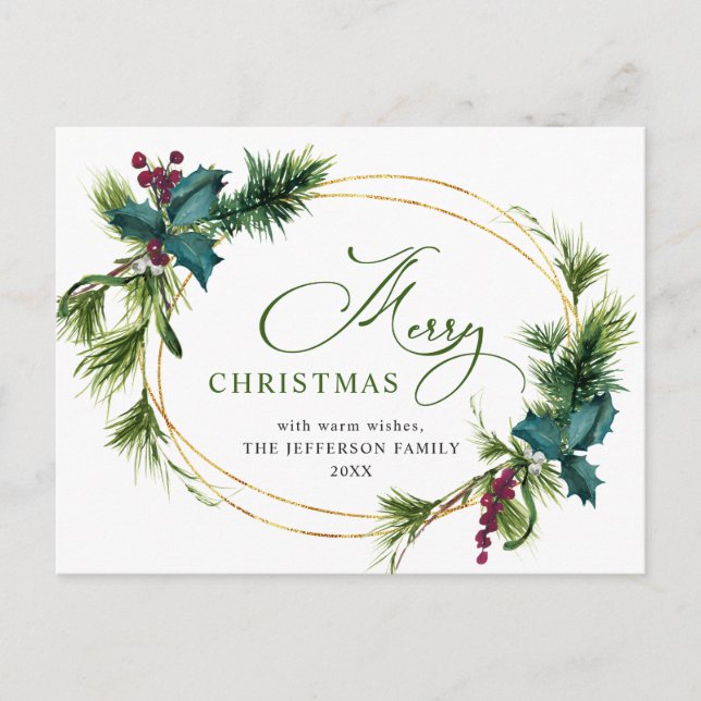 Cartões de natal de Natal Pine Cones (Frente)