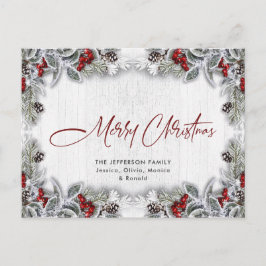 Cartões de natal de Natal Pine Cones Winter Berry