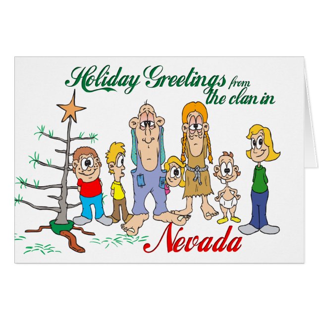Cartões de natal de Nevada (Frente Horizontal)