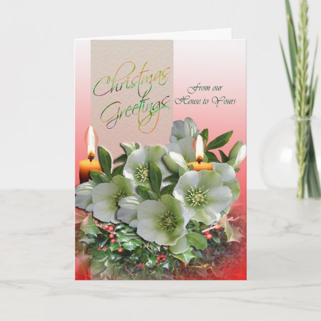 Cartões de natal de nossa família a seu (Frente)