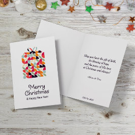 Cartões de natal de padrões geométricos.