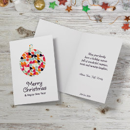 Cartões de natal de padrões geométricos.