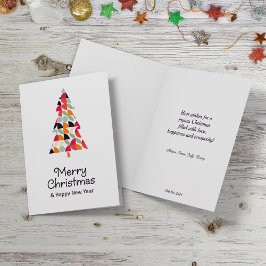 Cartões de natal de padrões geométricos.