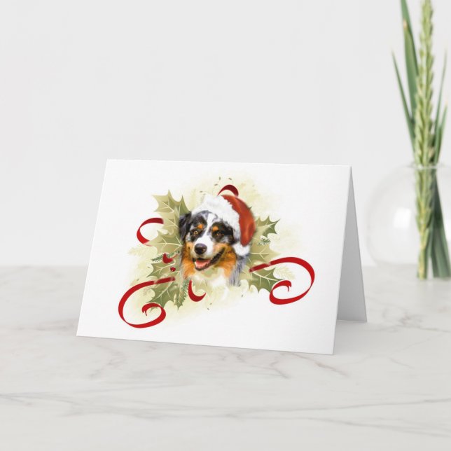 Cartões de Natal de Pastor australiano (Frente)