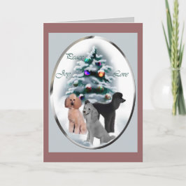 Cartões de Natal de Poodle