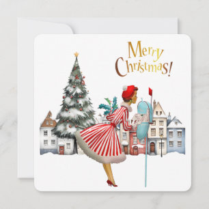 cartões de natal de Postada de Lady 1950