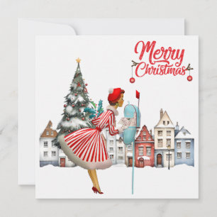 cartões de natal de Postada de Lady 1950