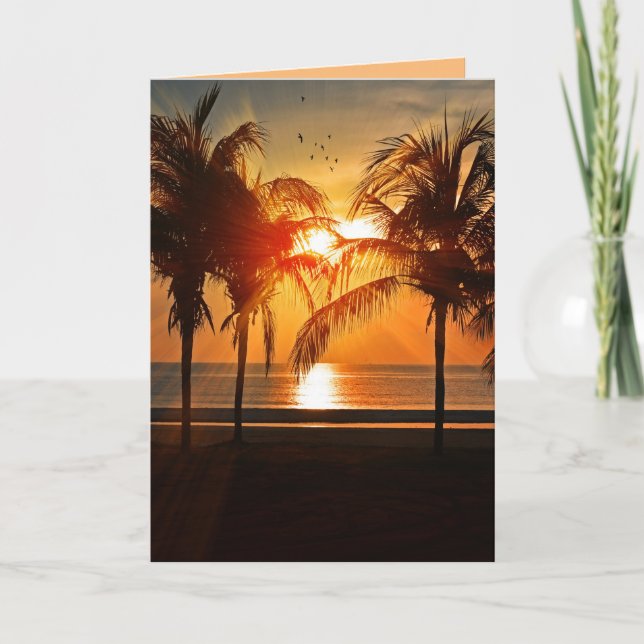 CARTÕES DE NATAL DE PRAIA TROPICAL (Frente)