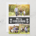 Cartões de Natal de Ramificação de Chalkboard Três<br><div class="desc">Use nossas cartões de natal verticais de fotos com fundo de quadro negro, galhos de Natal, três fotos e textos de "Feliz Natal" para desejar aos seus amigos e família um Feliz Natal. BÔNUS: O backer com padrão pode ser mudado para um padrão e cor diferentes. Vá para a seção...</div>