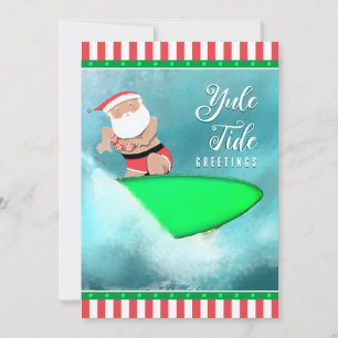 Cartões de Natal de Surfing Funny Hawaii
