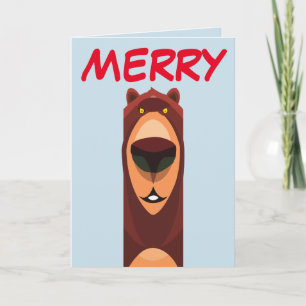CARTÕES DE NATAL DE URSO CINZENTO FOFO
