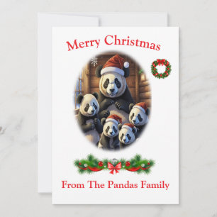 Cartões de Natal de Ursos Panda