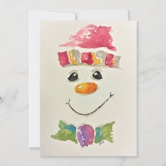 Cartões de natal de Watercolor Snowman