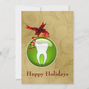 cartões de natal Dentistas Verdes