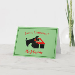 Cartões de Natal do Cachorro Scottie em Branco por