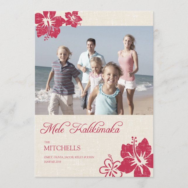 Cartões de Natal do Havaí (Frente)