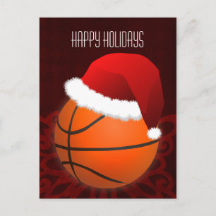 cartões de natal do jogador de basquetebol