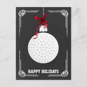 cartões de Natal do jogador de golfe do quadro