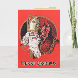 Cartões de Natal do Krampus feliz
