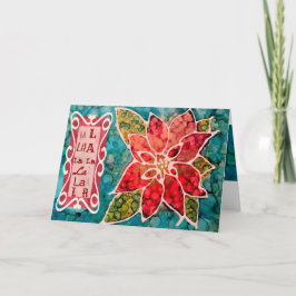 Cartões de natal do la do la do Fa da poinsétia