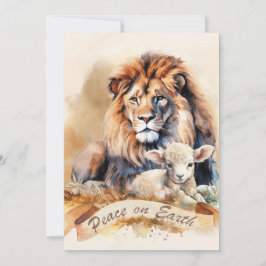 Cartões de Natal do Leão e do Cordeiro