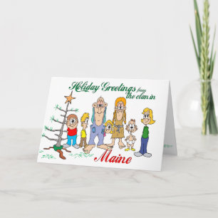 Cartões de natal do Maine