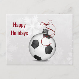 cartões de natal do ornamento da bola de futebol