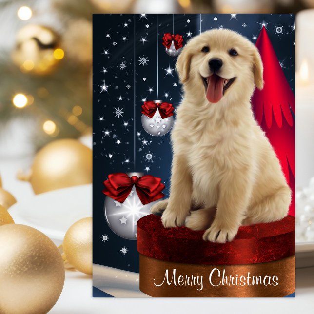 Cartões de Natal do Retriever Labrador Dourado (Criador carregado)