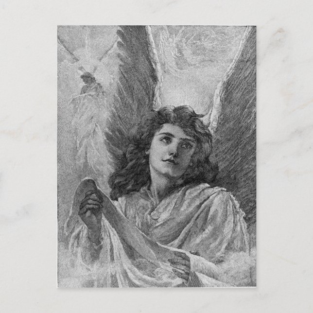 Cartões de natal do Vintage Angel (Frente)