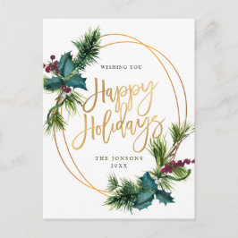 Cartões de natal Dourado de pinheiro de Natal Eleg