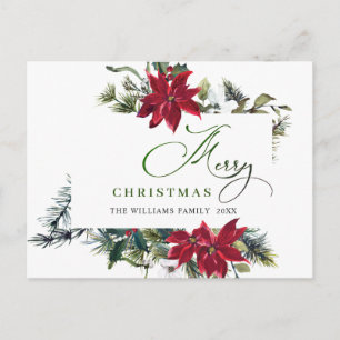 Cartões de natal Elegante de Poinsettia de Natal