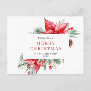 Cartões de natal Elegante de Poinsettia de Natal