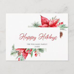 Cartões de natal Elegante de Poinsettia de Natal