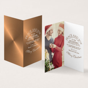 Cartões de Natal Elegante Rosa Dourados