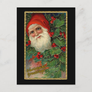Cartões de Natal Elegante Vintage Santa Claus