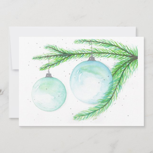 Cartões de Natal enfeites de natal (Frente)