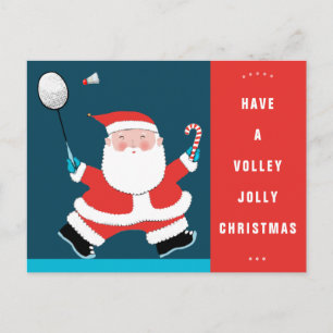 Cartões de Natal Engraçado Badminton