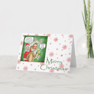 Cartões de Natal engraçados: Compras de Bar