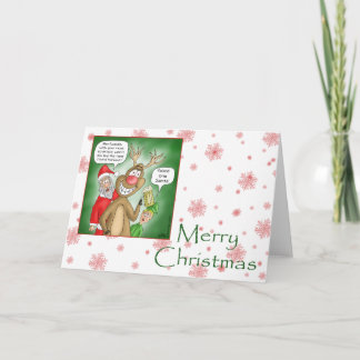 Cartões de Natal engraçados: Compras de Bar