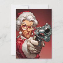Cartões de Natal engraçados da Sra. Claus com uma 