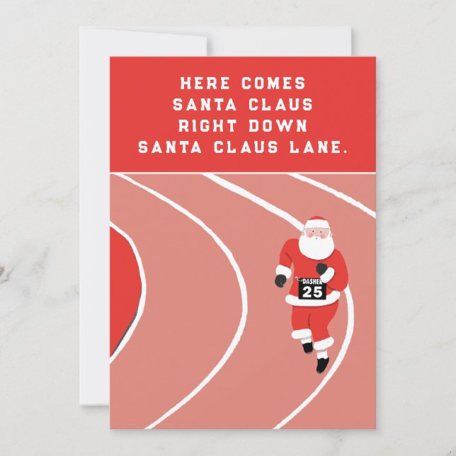 Cartões de Natal Engraçados de Atletismo (Frente)