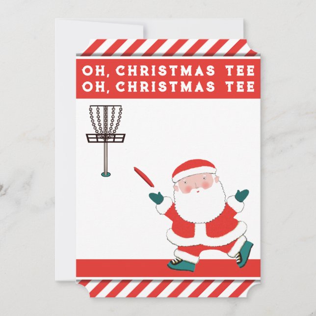 Cartões de Natal engraçados de golfe de disco para (Frente)