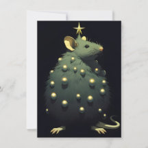 Cartões de Natal Engraçados de Rato