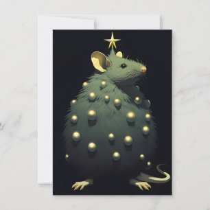 Cartões de Natal Engraçados de Rato