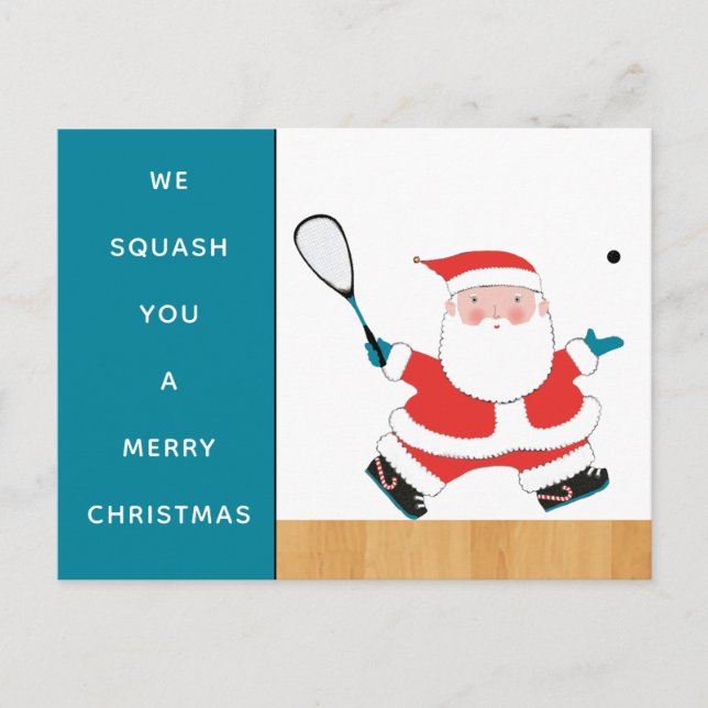 Cartões de Natal Engraçados de Squash (Frente)