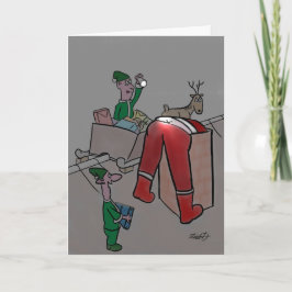 Cartões de Natal Engraçados: Elfos Cheeky